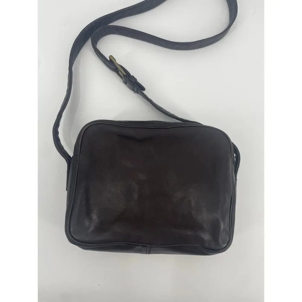 Vintage Ralph Lauren Collection Brown Leather Camera Shoulder Bag Crossbody 90s - Picture 7 of 13